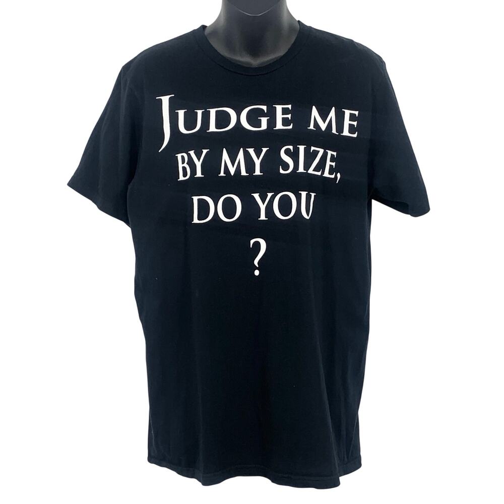 Disney Parks Star Wars Graphic Tshirt Mens Medium Black Yoda Judge Me By My Size